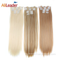 အပိုင်း 16 ခုပါသော Silky Straight 16Colors Clip extensions